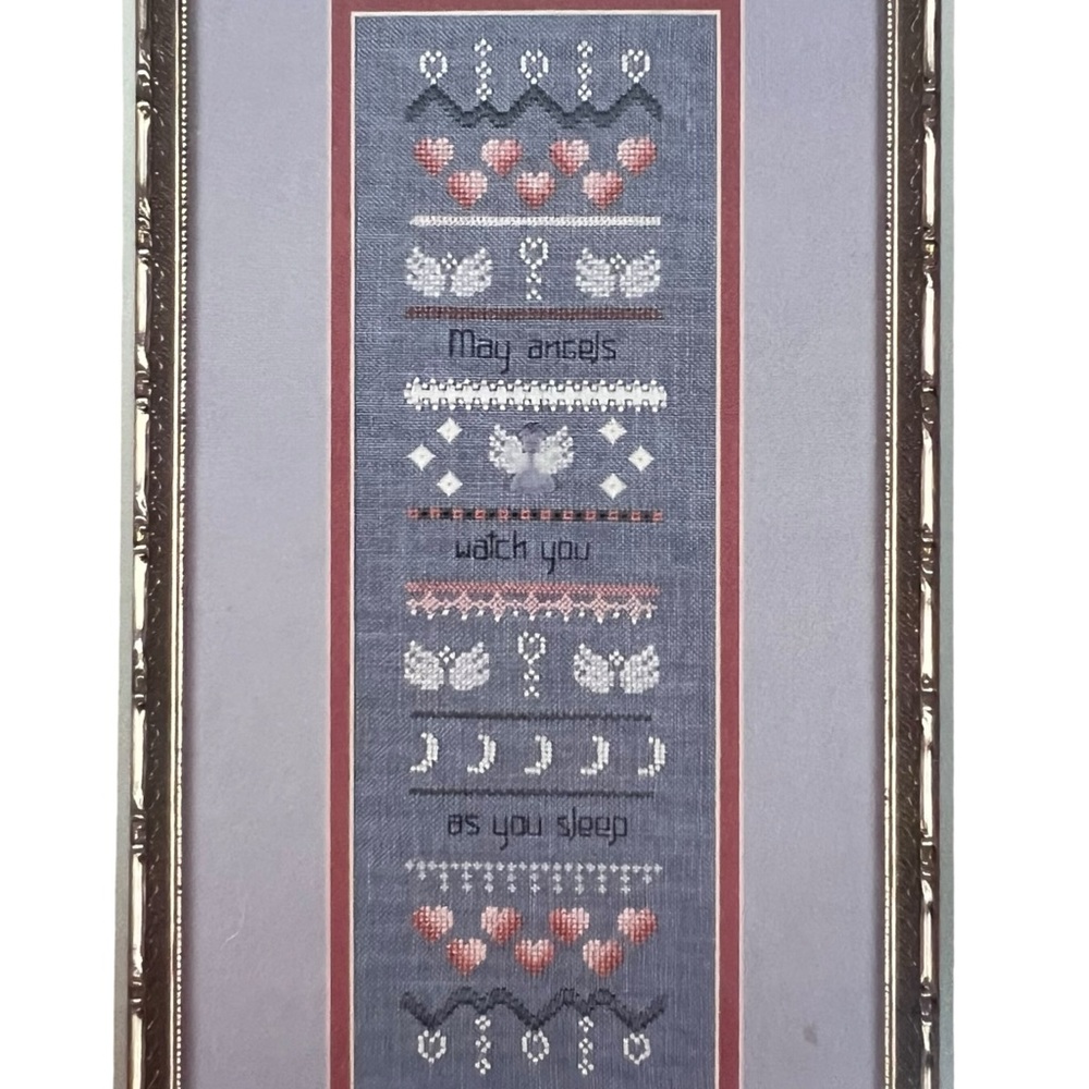 Black Swan ANGELS‎ WATCH Sampler Cross Stitch Pattern #23 Hearts Angels Wings